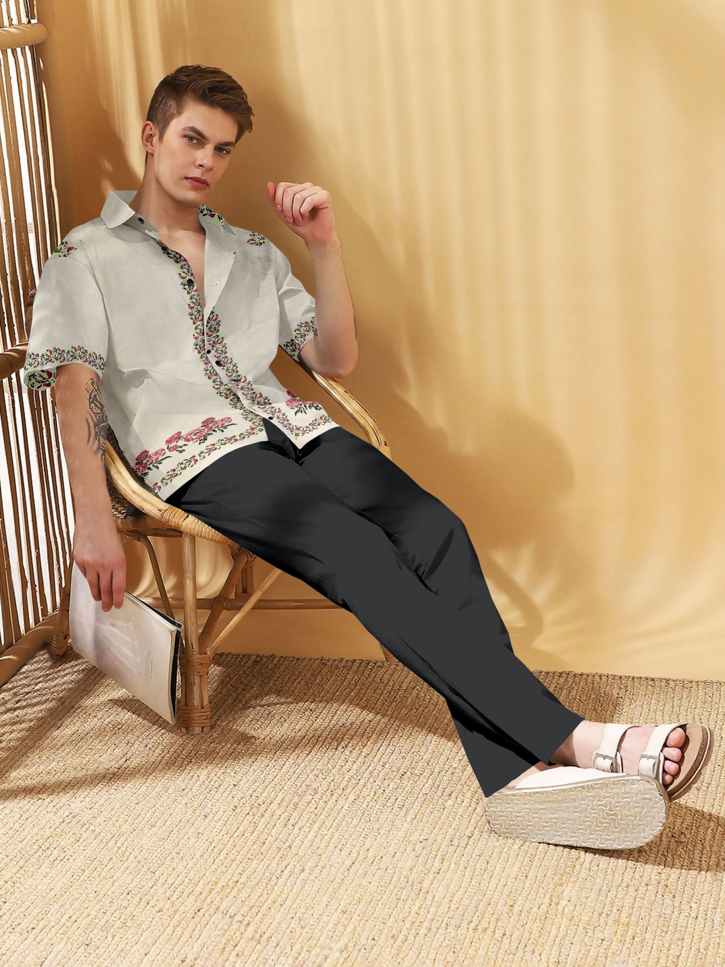 Floral print Beige Shirt
