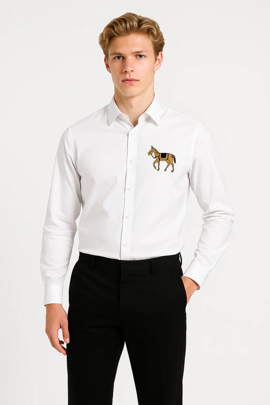 Regal Embroidered White Shirt